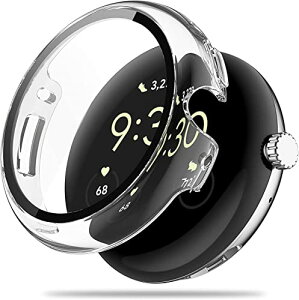 Google Pixel Watch 2 / Pixel Watch 1 �P�[�X �ی� �K���X�t�B���� ��̌^ PC+TPE�ގ� ��d�\�� �S�ʕی� �����^ ���ϋv �����ȒP �ϏՌ� Google Pixel Watch 2 / 1�ی�P�[�X �����ߗ� �w��h�~ ���h�~ �O�[�O��