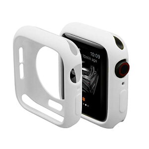 Apple Watch 7 / 8 41mm �P�[�X �A�b�v���E�H�b�`�V���[�Y 8 �X�N���u�J�o�[ �V���v�� �V���R���ގ� �C�菝�h�~ �h�Ռ� Apple Watch 8 �ی�J�o�[ (�z���C�g 41mm)