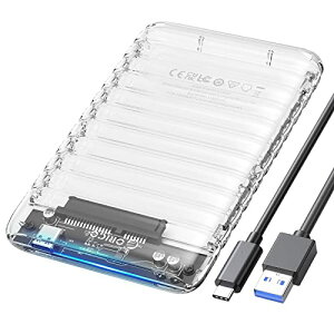 2.5�C���` HDD �P�[�X USB C to SATA III �n�[�h�f�B�X�N�P�[�X 6Gbps �N���A SSD �P�[�X 7mm / 9.5mm 2.5 �C���` SATA SSD HDD �ő�6TB �H��s�v UASP