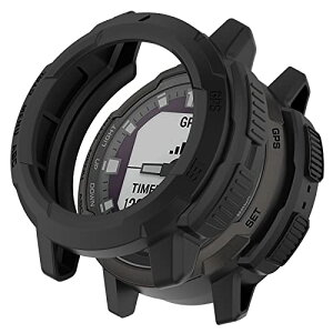 Garmin Instinct Crossover �P�[�X Instinct Crossover�J�o�[ �\�t�g TPU �҂�����C�菝�h�~ �y�� �h�Ռ� �K�[�~��Instinct Crossover �ی�P�[�X Instinct Crossover �o���p�[ (�u���b�N)