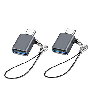 USB Type C & USB �ϊ��A�_�v�^ 2�Z�b�g USB3.2 Gen2 10Gbps�����]�� �^�C�vC �ϊ� OTGMacBook Pro 2021 MacBook Air 2022 iPad Pro 2021 �y�� �ق���USB-C�@��Ȃǂ�USB-C�ϊ��R�l�N�^ (2 �O���[)