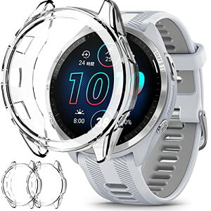 [2��] Garmin Foreruner 965 �P�[�X Foreruner 965 �J�o�[ �\�t�g TPU �҂�����C�菝�h�~ �y�� �h�Ռ� (�t�C�����Ȃ�) �K�[�~��garmin 965 �ی�P�[�X �K�[�~��965 �o���p�[ (�N���A�{�N���A)
