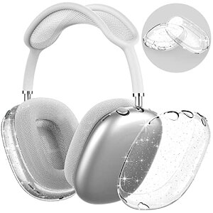 AirPods Max �J�o�[ �N���A �P�[�X �\�t�g TPU �ی�C���[�J�b�v �J�o�[ �A�N�Z�T���[ �w��h�~ ���h�~ �h�o (�N���A�L���L��)