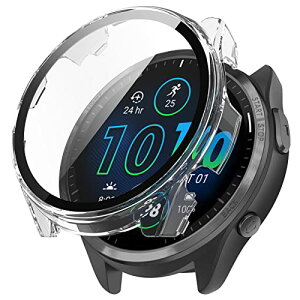 [�K���X�t�C������̌^�P�[�X] Garmin Forerunner 965 �t�B���� �K�[�~�� Forerunner 965 ��̉��P�[�X �S�ʕی� �Ռ��z�� PC�ގ� ���h�~ �K�[�~�� 965 �J�o�[ �w��h�~ �C�A�h�~ ������ (�N���A)