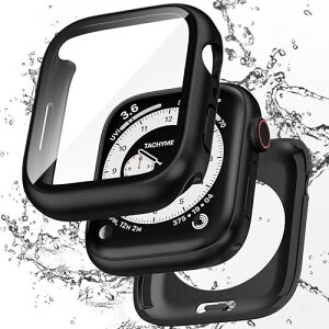 [�t���J�o�[�ی�] �A�b�v���E�H�b�` �J�o�[ Apple Watch Series 9 8 7 45mm �h�� �P�[�X �O��̕ی� PC+�K���X�f�� �����ߗ� �����ȒP �E�����₷�� �ϏՌ� iWatch 45mm �h�� �u���b�N