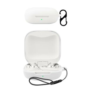 Shokz OpenFit Air �P�[�X �J�o�[ ���C�����X�C���z�� �V���R�� �ی�P�[�X (�J���r�i�t��+�X�g���b�v�t�� ) �����h�~ �L�Y�h�~ �ϏՌ� �����[�d�\ �h�� �h�o (�z���C�g)