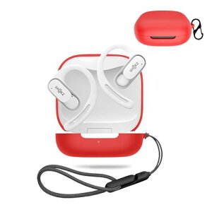 Shokz OpenFit Air �P�[�X �J�o�[ ���C�����X�C���z�� �V���R�� �ی�P�[�X (�J���r�i�t��+�X�g���b�v�t�� ) �����h�~ �L�Y�h�~ �ϏՌ� �����[�d�\ �h�� �h�o (���b�h)