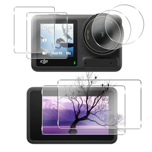 [2+2+2���Z�b�g] DJI Osmo Action 4 �K���X�t�B���� + �����Y�ی�t�B����[���C����ʗp2�� + �T�u��ʗp2��+LED�ی�t�B����2��] �\�ʍd�x9H DJI Osmo Action4 �t�B���� �����K���X �t�� �ی�t�B���� ����