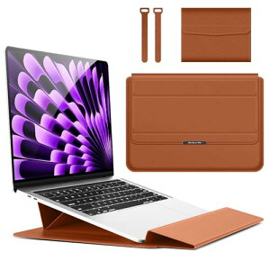 �m�[�g�p�\�R���P�[�X 16�C���` �X�^���h�t�� ���b�v�g�b�v�X���[�u Macbook Air / Macbook Pro / Dell / Ausu / Acer / HP / Lenovo 13 / 13.3 / 14 / 15 / 15.6 / 16�C���`�p PU�v�P�[�X [���ΐ݌v] [�X�^���h�@�\] [�܂�