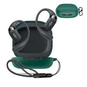 Shokz OpenFit 2+ / Shokz OpenFit 2 �P�[�X �J�o�[ ���C�����X�C���z�� �V���R�� �ی�P�[�X (�J���r�i�t��+�X�g���b�v�t�� ) �����h�~ �L�Y�h�~ �ϏՌ� �����[�d�\ �h�� �h�o (�O���[��)