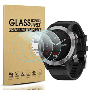 Garmin Fenix 6 / 6 Pro / 6 Sapphire / 6 Pro Solar �ی�t�B���� 9H�d�x �y�� ���^ �w�� �C�A�h�~ �����ߗ� �t�H�b�V�� for Garmin Fenix 6 �t�B���� [3���Z�b�g]
