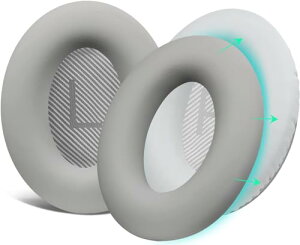 �C���[�p�b�h�J�o�[ �w�b�h�z���p�b�h�J�o�[ Bose QuietComfort QC15 QC25 QC2 QC35 QC45 / Ae2 Ae2i Ae2w / SoundTrue & SoundLink AE �ی�P�[�X �򉻖h�~ �h�o �h�� �_�炩���V���R�� �􂦂� (�O���[-1�y�A)