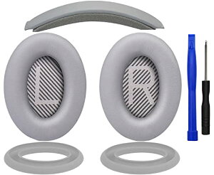 �C���[�p�b�h + �w�b�h�o���h + �C���[�p�b�h�J�o�[ Bose QuietComfort 35 QC35 QC35 ii Over-Ear �w�b�h�Z�b�g ���� �L�b�g �w�b�h�z�� �ւ� �p�b�h �򉻖h�~ �N�b�V���� (�V���o�[)
