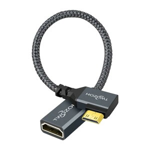 HDMI���X - Mini �P�[�u�� 0.2M 90�x���p �p�x�t�� HDMI (���X) -�~�j (�I�X) �A�_�v�^�[�P�[�u�� 3D / 4K 1080p