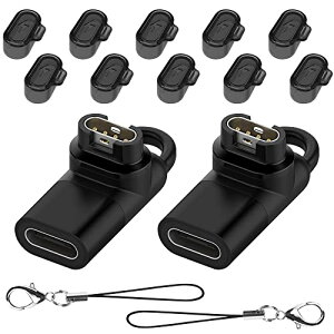 Garmin �ϊ��A�_�v�^�[ (2��)L�^ Type-C�P�[�u�� + �h�o�v���O �[�d�|�[�g�p (10��)TPU Garmin�ϊ��}�C�N�� �K�[�~���[�d�P�[�u�� Forerunner570 / 970 / vivoactive6 / 5 / Approach s50 / s44 / s70 / Instinct 3 / Venu�V���[