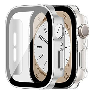 Apple Watch �J�o�[ Apple Watch 8 45mm / Apple Watch 7 45mm �P�[�X �S�ʕی� �����K���X HD �����x��������d�C���b�L �o���p�[ �P�[�X�����ȒP �ϏՌ� �w��h�~ ���h�~ ��ʕی� �A�b�v���E�H�b�` 8 / 7 45m