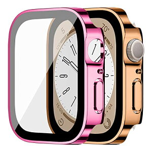 Apple Watch �J�o�[ Apple Watch 8 45mm / Apple Watch 7 45mm �P�[�X �S�ʕی� �����K���X HD �����x��������d�C���b�L �o���p�[ �P�[�X�����ȒP �ϏՌ� �w��h�~ ���h�~ ��ʕی� �A�b�v���E�H�b�` 8 / 7 45m