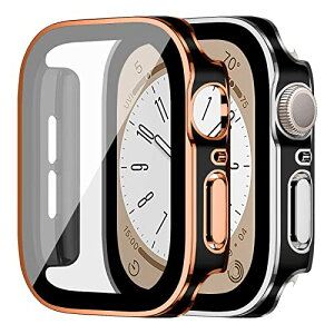Apple Watch �J�o�[ Apple Watch 8 45mm / Apple Watch 7 45mm �P�[�X �S�ʕی� �����K���X HD �����x��������d�C���b�L �o���p�[ �P�[�X�����ȒP �ϏՌ� �w��h�~ ���h�~ ��ʕی� �A�b�v���E�H�b�` 8 / 7 45m