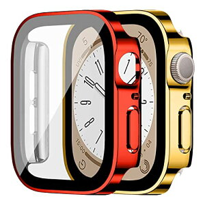 Apple Watch �J�o�[ Apple Watch 8 45mm / Apple Watch 7 45mm �P�[�X �S�ʕی� �����K���X HD �����x��������d�C���b�L �o���p�[ �P�[�X�����ȒP �ϏՌ� �w��h�~ ���h�~ ��ʕی� �A�b�v���E�H�b�` 8 / 7 45m