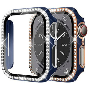 Apple Watch �J�o�[ Apple Watch 8 45mm / Apple Watch 7 45mm �A�b�v���E�H�b�` �J�o�[ �L���L�� ���� ���f�B�[�X �N���X�^�����C���X�g�[�� ���� �K���X�X�N���[���v���e�N�^�[��������ی�o���p�[�t