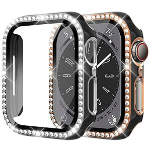 Apple Watch �J�o�[ Apple Watch 8 45mm / Apple Watch 7 45mm �A�b�v���E�H�b�` �J�o�[ �L���L�� ���� ���f�B�[�X �N���X�^�����C���X�g�[�� ���� �K���X�X�N���[���v���e�N�^�[��������ی�o���p�[�t