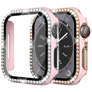 Apple Watch �J�o�[ Apple Watch 8 45mm / Apple Watch 7 45mm �A�b�v���E�H�b�` �J�o�[ �L���L�� ���� ���f�B�[�X �N���X�^�����C���X�g�[�� ���� �K���X�X�N���[���v���e�N�^�[��������ی�o���p�[�t