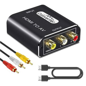 HDMI to RCA �ϊ��R���o�[�^�[ hdmi rca �ϊ�1080 / 720P ���� �����]�� PAL / NTSC�؂�ւ� RCA �r�f�I�[�q (�R�[�h) av�P�[�u���t�� �����b�L�|�[�g���� �A���~�������O�v Xbox PS4 PS3 �J�[�i�r�Ȃ� HDMI�P�[