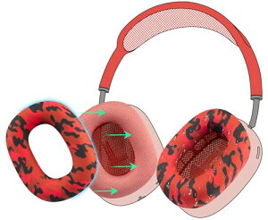 �C���[�p�b�h�J�o�[ �w�b�h�p�b�h�P�[�X AirPods Max �w�b�h�z�� �ی�P�[�X �_�炩���V���R�� �򉻖h�~ �h�o �h�� ��� �􂦂� (���b�h�X�g�[��-1�y�A)