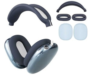 AirPods Max �J�o�[ �{ �w�b�h�o���h �J�o�[ �{ �C���[�p�b�h �P�[�X TPU �����ʕی� �L�b�g �L�Y�h�~ ���ɋ��� ��y�ɐ􂦂� �h�o �y�� ���^ (�l�C�r�[)