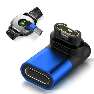 Garmin �ϊ��A�_�v�^�[ L�^ Type-C�P�[�u�� Garmin�ϊ��}�C�N�� �K�[�~���[�d�P�[�u�� Forerunner570 / 970 / vivoactive6 / 5 / Approach s50 / s44 / s70 / Instinct 3 / Venu�V���[�Y / Fenix�V���[�Y�Ȃǔėp (�u���[)