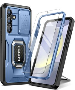 Galaxy S24 Plus �P�[�X �����K���X���X�N���[���v���e�N�^�[�t �S�g�ی� �R�p���̑ϐk Galaxy S24 + Plus �g�уP�[�X (2024) �����O�u���P�b�g�ƃX���C�h�J�����J�o�[������� �u���[