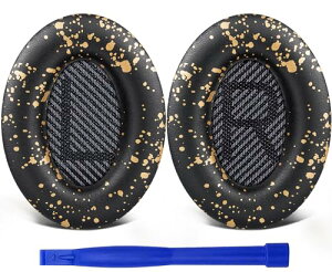 �C���[�p�b�h �C���[�N�b�V���� �����p Bose QuietComfort 35 & 35ii(QC35 & QC35ii)�� �w�b�h�t�H���ɓK�p �w�b�h�z���p�b�h �Չ� �\�t�g���U�[ �����x�t�H�[�� (�u���b�N�S�[���h) �݊��i ��֕i
