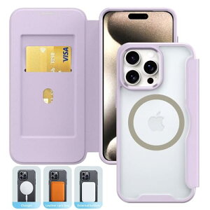 iPhone 13 Pro Max �P�[�X �N���A �蒠�^ MagSafe ���C�����X�[�d �}�O�l�b�g���� �J�[�h���[ �A�C�t�H�� 13 �v�� �}�b�N�X �J�o�[ �o�b�N�p�l������ ���z�^ ����h�~�u���V�@�\ �h�o �y�� ���^