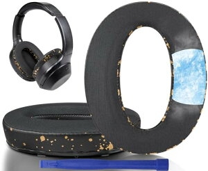 �C���[�p�b�h Sony WH-1000XM2 (WH1000XM2) & MDR-1000X (MDR1000X) ���� �C���[�N�b�V���� �����x�t�H�[�� �C���[�J�b�v ���� ������ �⊴ �w�b�h�p�b�h �u���b�N�S�[���h