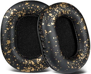 �C���[�p�b�h �C���[�N�b�V���� for Audio Technica ATH M50X M50XBT M50xSTS M50RD M40X M30X M20X MSR7 SX1 ���j�^�[�w�b�h�z�� �����x�t�H�[�� �w�b�h�p�b�h �v���e�C�����U�[ �C���[�J�b�v (�u���b�N�S�[���h)