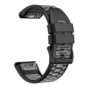 GARMIN Fenix 7X 6X 5X 5 6 �x���g 26mm �V���R�� �o���h �W�� �؃g�� ���K �G�N�T�T�C�Y �ւ��x���g �K�[�~���E�H�b�` �X�|�[�c ���v�x���g �h���� �K�[�~�� �����o���h (�u���b�N�{�O���[ 26mm)