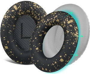 �C���[�p�b�h�J�o�[ �w�b�h�z���p�b�h�J�o�[ for Bose QuietComfort QC15 QC25 QC2 QC35 QC45 / Ae2 Ae2i Ae2w / SoundTrue & SoundLink AE �ی�P�[�X �򉻖h�~ �h�o �h�� �_�炩���V���R�� �􂦂� (�u���b�N�S�[���h-1
