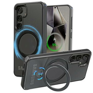 Galaxy S24 Plus �P�[�X Magsafe ��]�X�^���h ��_ ���� �������� �}�O�Z�[�t �����͂Ȏ��� �c���� �ϏՌ� �M�����N�V�[S24 Plus �P�[�X �M�����N�V�[ s24�v���X �蒠�^�J�o�[ �w��h�~ ���ϖh�~ �u��