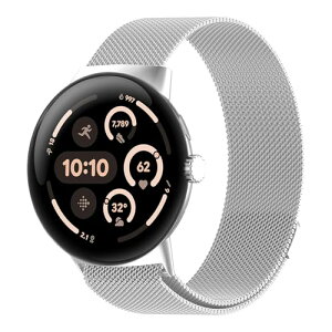 Google Pixel Watch 3 45mm �o���h ���C �����x���g �X�e�����X�� �o�b�N���t�� ���v�X�g���b�v �T�C�Y���߉\ �y�� �_�炩�� �����o�b�g �R���p�`�u�� Google Pixel Watch 3 45mm �����o���h (�V���o�[)