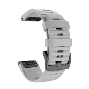 GARMIN Fenix 8 / Fenix 7X / Fenix 6X / Fenix 5X /Fenix 7/6/5 �x���g 20mm �����x���g �N�C�b�N�����[�X �ȒP ���t�� �����Y ���f�B�[�X �J�W���A�� �r�W�l�X �V���v�� (�O���[ 20mm)
