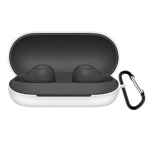 Sony WF-C700N �P�[�X �C���z�� �V���R�� �ی�P�[�X sony wf-c700n �S�ʕی�J�o�[ �ϏՌ� �����[�d�\ �h�� �h�o �����h�~ (�z���C�g)