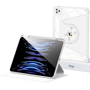 ���C�z�� iPad Air 13�C���` 2025 (M3) / 2024 (M2) / Pro 12.9 �J�o�[ �c�u�� ������ 360�x��]�� �����y�����[ �q�� �ϏՌ� �J�o�[ �}�O�l�b�g �z���� �^�u���b�g PC�P�[�X �y�� �z���C�g