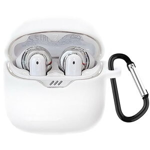 JBL TUNE FLEX �P�[�X �Ή� TUNE FLEX �C���z�� �V���R�� �ی�P�[�X TUNE FLEX �ی�P�[�X �����h�~ �L�Y�h�~ �J���r�i�t�� (�z���C�g)