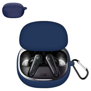 Anker Soundcore Liberty 4 �P�[�X Anker Soundcore Liberty 4 �J�o�[ �����h�~ �L�Y�h�~ �V���R���P�[�X �����[�d�\ �S�ʕی� �J���r�i�t�� (�u���[)