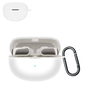 Bose Ultra Open Earbuds �P�[�X Bose Ultra Open Earbuds �J�o�[ �����h�~ �L�Y�h�~ �V���R���P�[�X �����[�d�\ �S�ʕی� �J���r�i�t�� (�z���C�g)
