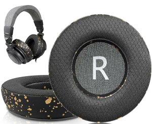 90mm ���b�V���� �C���[�p�b�h Audio-Technica �Ή� ATH-Pro500 / Pro700 / Pro700MKII / Pro700MK2�Ƃ̌݊��������� �C���[�N�b�V���� 9CM ���� ������ �m�C�Y�A�C�\���[�V�����t�H�[�� �ւ� (�u���b�N�S�[���h)