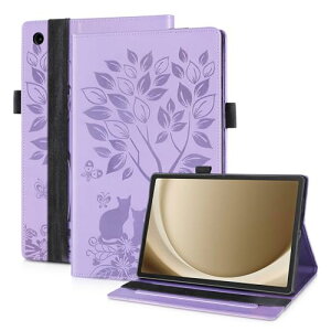 Galaxy Tab A9 Plus �P�[�X �蒠�^ �傫�Ȗ؂̉��̉�������L�Ǝq�L Galaxy Tab A9+ �P�[�X �ϏՌ� X210 / SM-216 / SM-X218 �t�H���I�P�[�X �y�����[�t�� ���ނ�J�[�h�p�|�P�b�g�t�� �I�[�g�X���[�v �X�^��