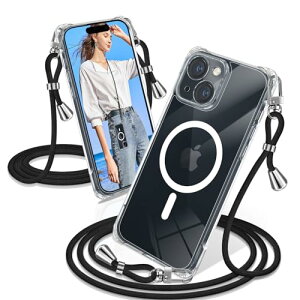 iPhone 14 Plus �P�[�X �N���A �V�����_�[ MagSafe�Ή� �ϏՌ� iPhone14Plus �X�}�z�P�[�X �}�O�Z�[�t�Ή� ���� �D��X�g���b�v�t�� �A�C�t�H��14 Plus�J�o�[ ������ ��|�� �R�t�� ��|�� �V���O���V��