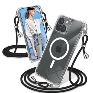 iPhone 15 Plus �P�[�X �N���A �V�����_�[ MagSafe�Ή� �ϏՌ� iPhone15Plus �X�}�z�P�[�X �}�O�Z�[�t�Ή� ���� �D��X�g���b�v�t�� �A�C�t�H��15 Plus�J�o�[ ������ ��|�� �R�t�� ��|�� �V���O���V��