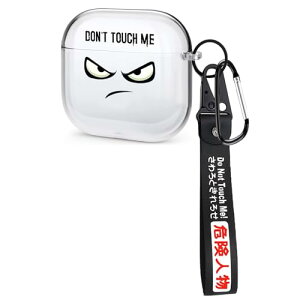 AirPods 3 �P�[�X ��3���� �N�[���u���b�N�J�o�[ �L�[�z���_�[�t�� �r�b�O�A���O���[�A�C�Y �L���[�g Don't Touch Me �ϏՌ� AirPods ��O���� �J�o�[ �M�t�g �����Y �{�[�C�Y�p ����ȕی�X�L�� Clear
